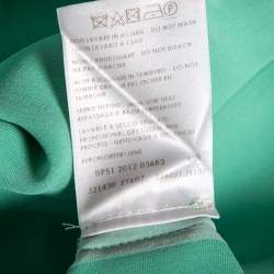 Pre Owned Gucci Mint Green Silk Crepe Straight Pants M 