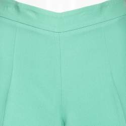 Pre Owned Gucci Mint Green Silk Crepe Straight Pants M 