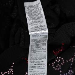 Pre Owned Gucci Black Wool Rainbow GG Crystal Embellished Sweater M 