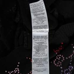Pre Owned Gucci Black Wool Rainbow GG Crystal Embellished Sweater M 