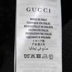 Pre Owned Gucci Black Wool Rainbow GG Crystal Embellished Sweater M 