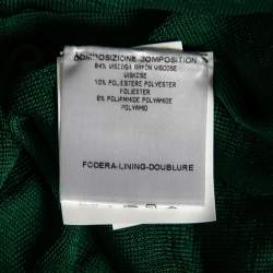 Pre Owned Gucci Green Knit Pleated Twisted Neck Sleeveless Top M