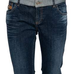 Pre Owned Gucci Blue Denim Horsebit Detailed Jeans M 