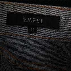 Pre Owned Gucci Blue Denim Horsebit Detailed Jeans M 