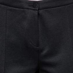 Pre Owned Gucci Black Synthetic Side Stripe Trousers L