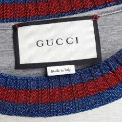 Pre Owned Gucci Cream Bonded Knit L'Aveugle Par Amour Sweatshirt XXL