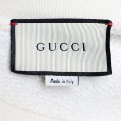 Pre Owned Gucci Off-White Terry Knit Ignasi Monreal Print Sweatshirt S