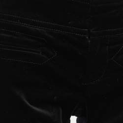 Pre Owned Gucci Black Velvet Horsebit Detail High Waist Trousers M