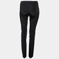 Pre Owned Gucci Black Crepe Zipped Hem Detail Slim Fit Pants M
