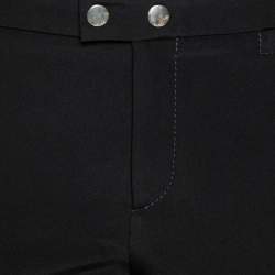Pre Owned Gucci Black Crepe Zipped Hem Detail Slim Fit Pants M