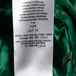 Gucci Green Leather Pencil Midi Skirt M