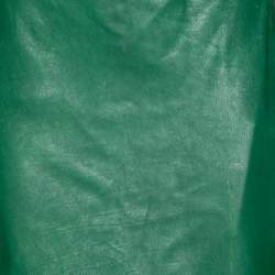 Gucci Green Leather Pencil Midi Skirt M