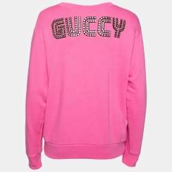 Gucci Pink Maison de l'Amour Bosco and Orso Printed Cotton Sweatshirt XXS