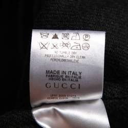 Pre Owned Gucci Black Cashmere Hooded Cape Coat S