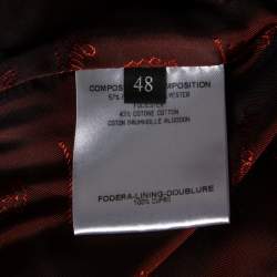 Pre Owned Gucci Red Synthetic Web Line Safari Coat L