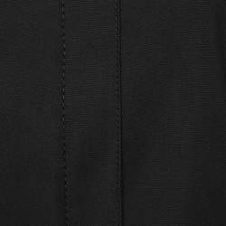 Pre Owned Gucci Black Cotton Long Sleeve Belted Zip Front Jacket M