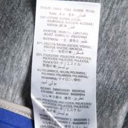 Pre Owned Gucci Blue Night Garden Print Cotton Crew Neck Sweatshirt S