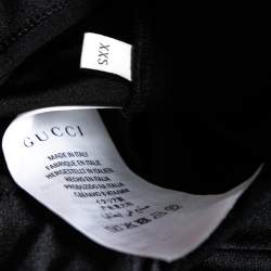 Pre Owned Gucci Black Jersey Stripe Leggings XXS