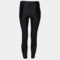 Pre Owned Gucci Black Jersey Stripe Leggings XXS