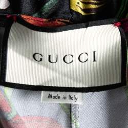 Gucci Black Floral Insect Printed Jersey Leggings XS