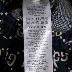 Pre Owned Gucci Navy Blue GG Cotton Jogging Pants XXS
