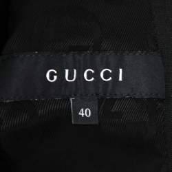 Pre Owned Gucci Black Wool Double Breasted Blazer S