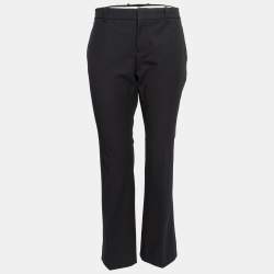 Pre Owned Gucci Black Cotton Stretch Tailored Trousers M
