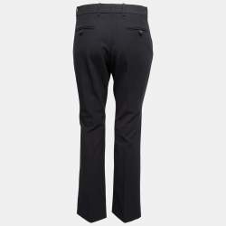 Pre Owned Gucci Black Cotton Stretch Tailored Trousers M