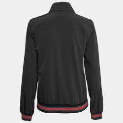 Pre Owned Gucci Equestrian Black Zip Front Jacket M