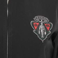 Pre Owned Gucci Equestrian Black Zip Front Jacket M