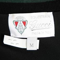 Pre Owned Gucci Equestrian Black Zip Front Jacket M