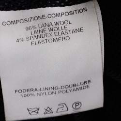 Pre Owned Gucci Black Wool Zip Detail Skirt S 