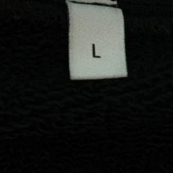 Pre Owned Gucci Black Cotton Printed Manifesto Oversized Hoodie L