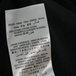 Pre Owned Gucci Black Cotton Printed Manifesto Oversized Hoodie L
