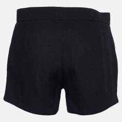 Pre Owned Gucci Black Crepe Pocket Detail Shorts S