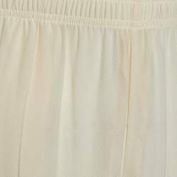 Gucci Cream Silk Side Stripes Jersey Track Pants L