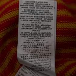 Pre Owned Gucci Red & Yellow Striped Panther Intarsia Knit Wool Jumper XS