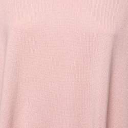 Pre Owned Gucci Pink Cashmere Crew Neck Long Sleeve Sweater L