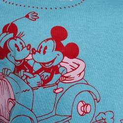 Pre Owned Gucci x Disney Blue Mickey & Minnie Mouse Print T-Shirt S
