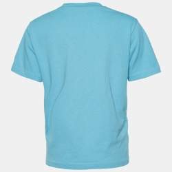 Pre Owned Gucci x Disney Blue Mickey & Minnie Mouse Print T-Shirt S