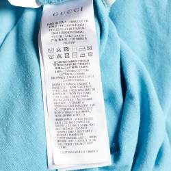 Pre Owned Gucci x Disney Blue Mickey & Minnie Mouse Print T-Shirt S