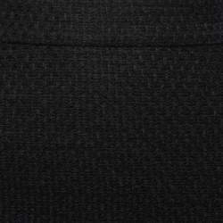 Pre Owned Gucci Black Tweed A-Line Short Skirt S