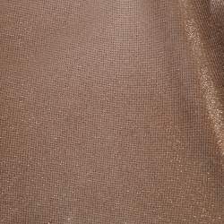Gucci Brown & Gold Lurex Knit V-Neck Sweater S