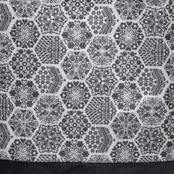 Pre Owned Gucci Black Monochrome Metallic Floral Jacquard Shift Dress S