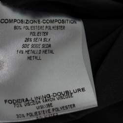 Pre Owned Gucci Black Monochrome Metallic Floral Jacquard Shift Dress S