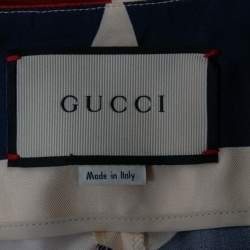 Gucci Multicolor Stars Print Silk Pleated Palazzo Pants S