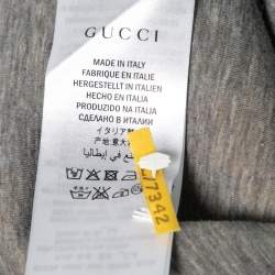 Pre Owned Gucci Multicolor Floral Printed Cotton Tiger Sequin Embellished Sweatshirt M