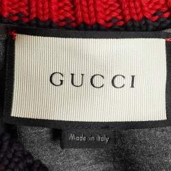 Pre Owned Gucci Green Blooms Print Modal Knit Trim Sweatshirt S