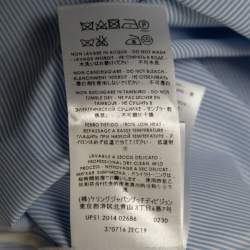 Gucci Blue Striped Cotton Contrast Paneled Long Sleeve Shirt L