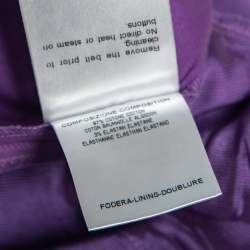 Pre Owned Gucci Purple Cotton Belted Trousers M   